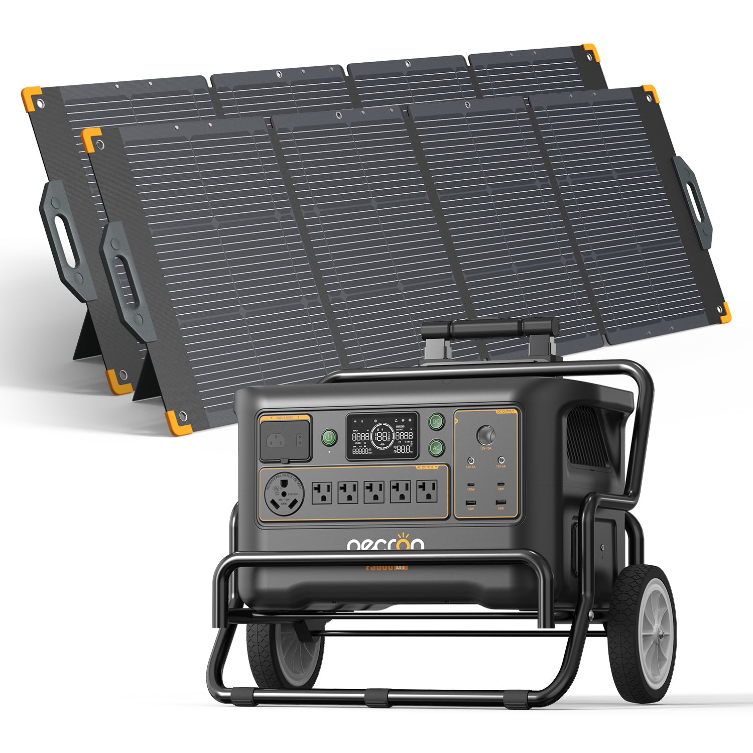 F3000LFP+2*PV300 / With Cart / Battery Pack EP3800-48v is 3840Wh PRE-ORDER (only battery/not output/input)