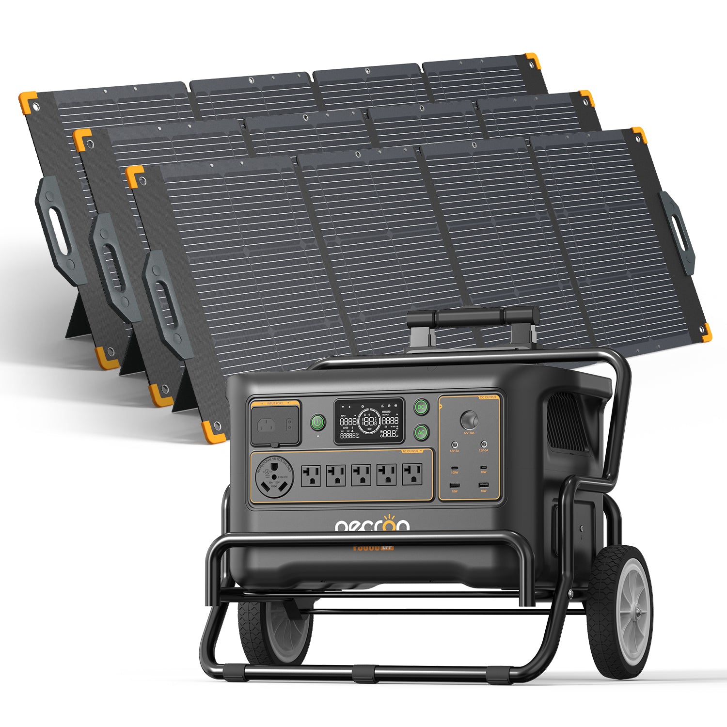 F3000LFP+3*PV300 / With Cart / Battery Pack EP3800-48v is 3840Wh PRE-ORDER (only battery/not output/input)