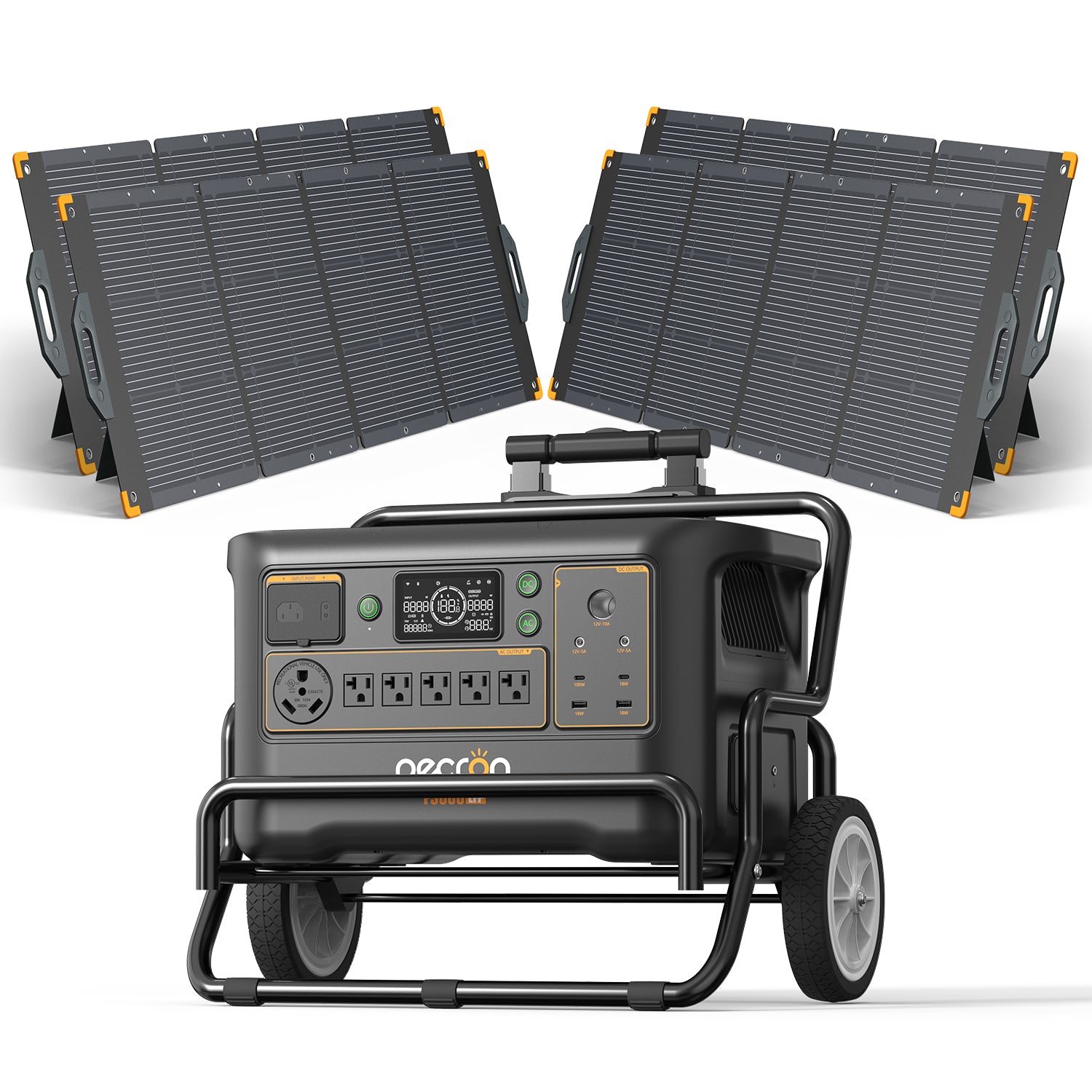 F3000LFP+4*PV300 / With Cart / Battery Pack EP3800-48v is 3840Wh PRE-ORDER (only battery/not output/input)
