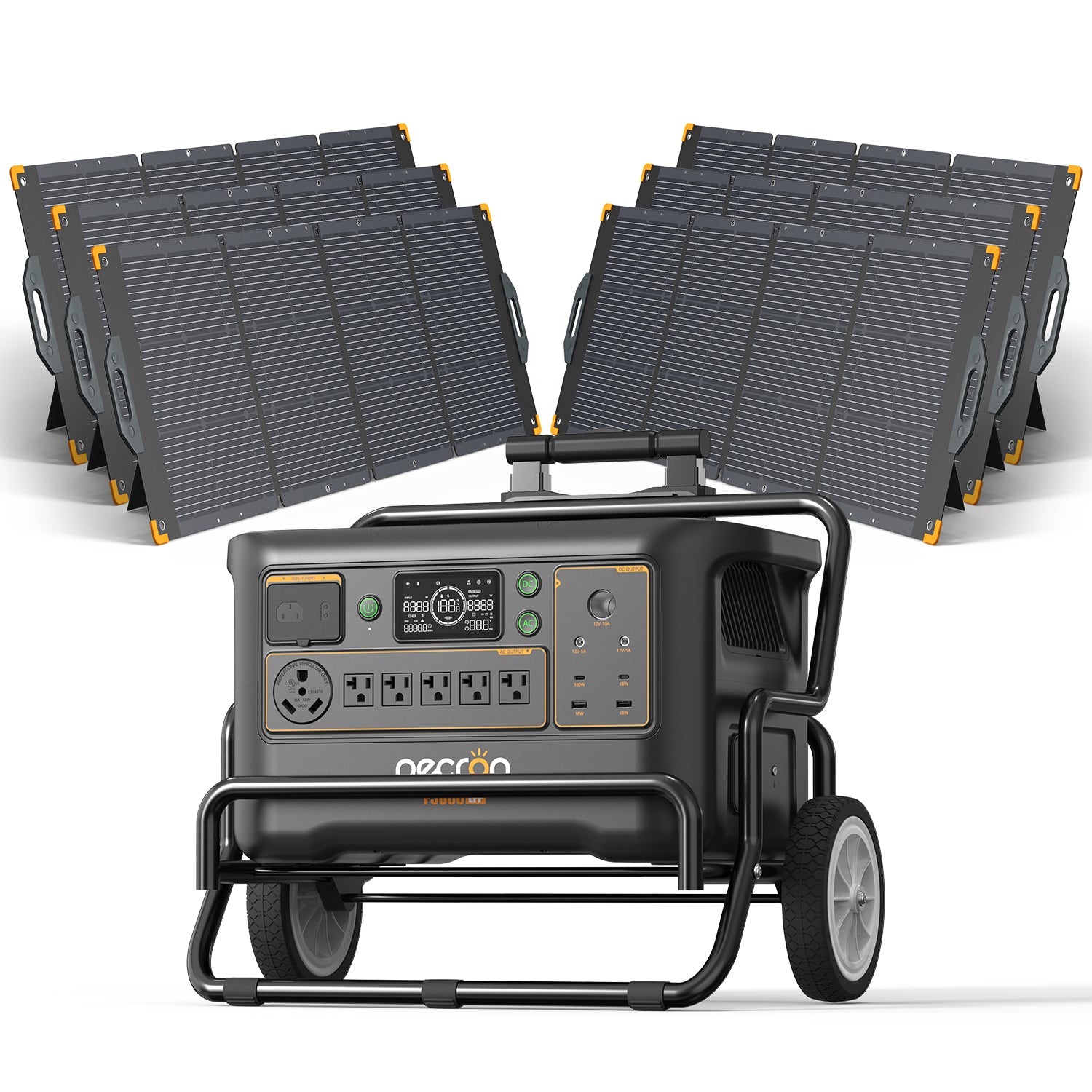 F3000LFP+6*PV300 / With Cart / Battery Pack EP3800-48v is 3840Wh PRE-ORDER (only battery/not output/input)