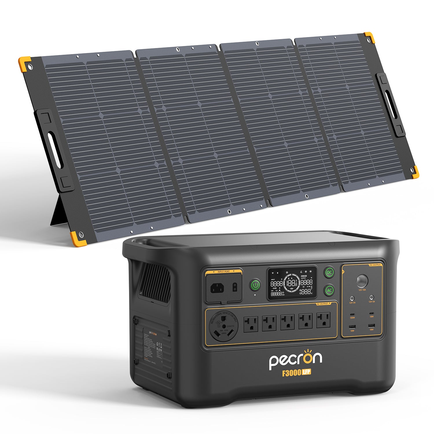 F3000LFP+PV300 / Without Cart / Battery Pack EP3800-48v is 3840Wh (only battery/not output/input)