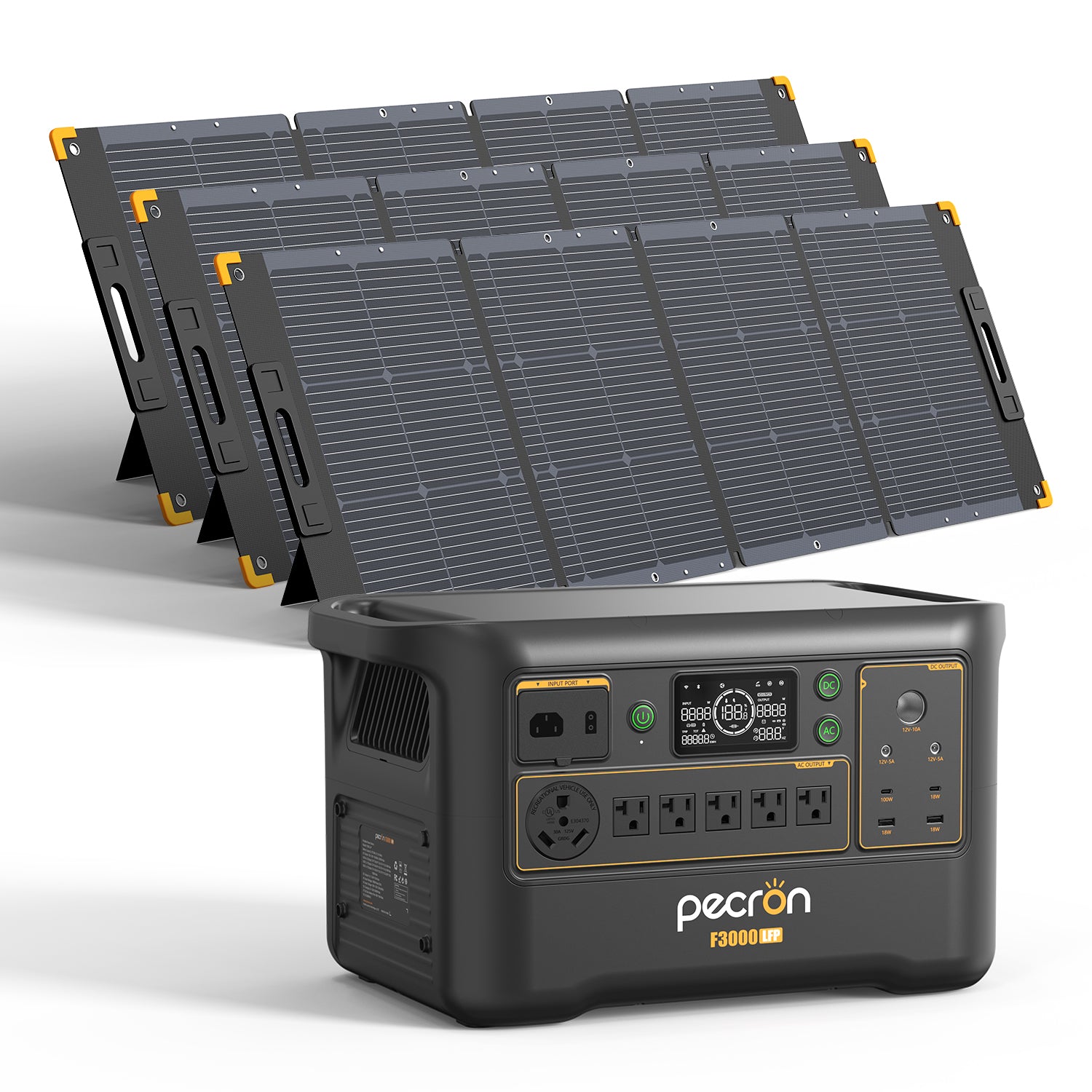 F3000LFP+3*PV300 / Without Cart / Battery Pack EP3800-48v is 3840Wh (only battery/not output/input)