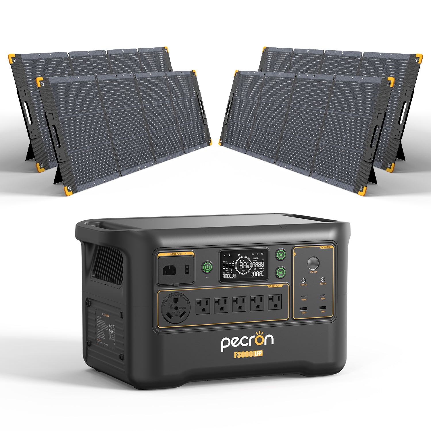 F3000LFP+4*PV300 / Without Cart / Battery Pack EP3800-48v is 3840Wh (only battery/not output/input)
