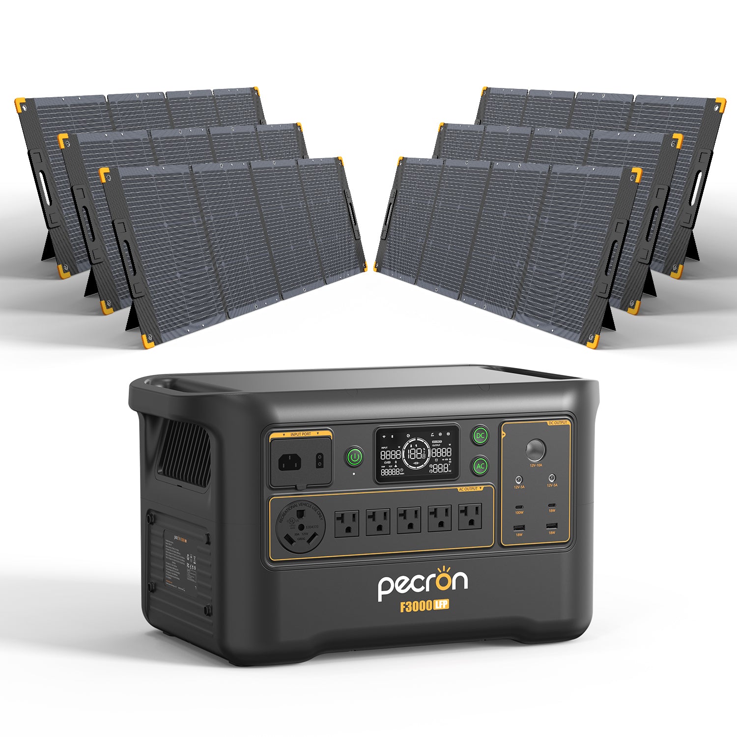 F3000LFP+6*PV300 / Without Cart / Battery Pack EP3800-48v is 3840Wh (only battery/not output/input)
