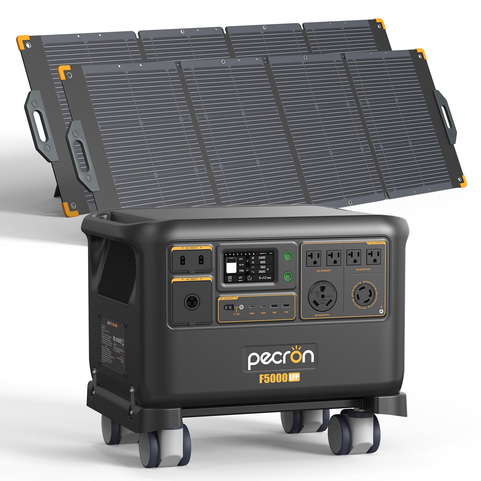PECRON F5000LFP Solar Generator 7200W 5120Wh 120V/240V Home Backup