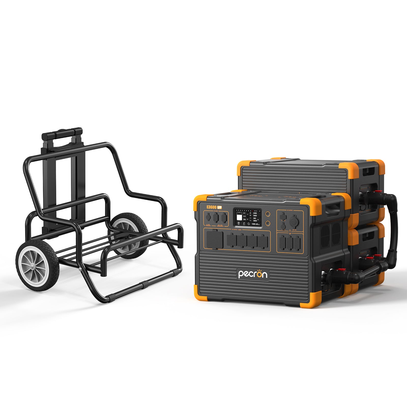 E3600LFP+2*EP3800-48V-PRE-ORDER / With Trolley / EP3800-48v is 3840Wh PRE-ORDER (only battery/not output/input)