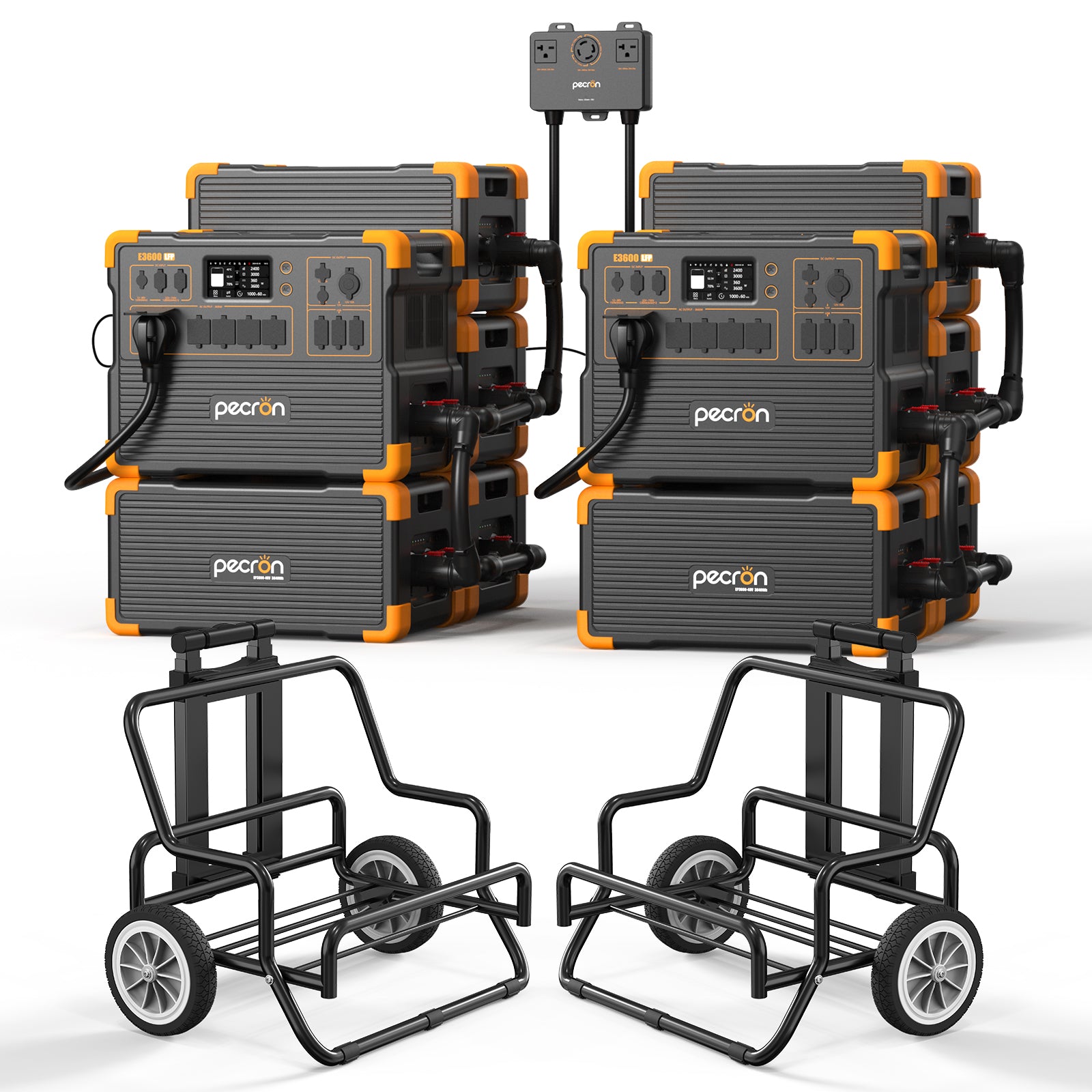 2*E3600LFP+8*EP3800-48V-PRE+240V box / With Trolley / EP3800-48v is 3840Wh PRE-ORDER (only battery/not output/input)