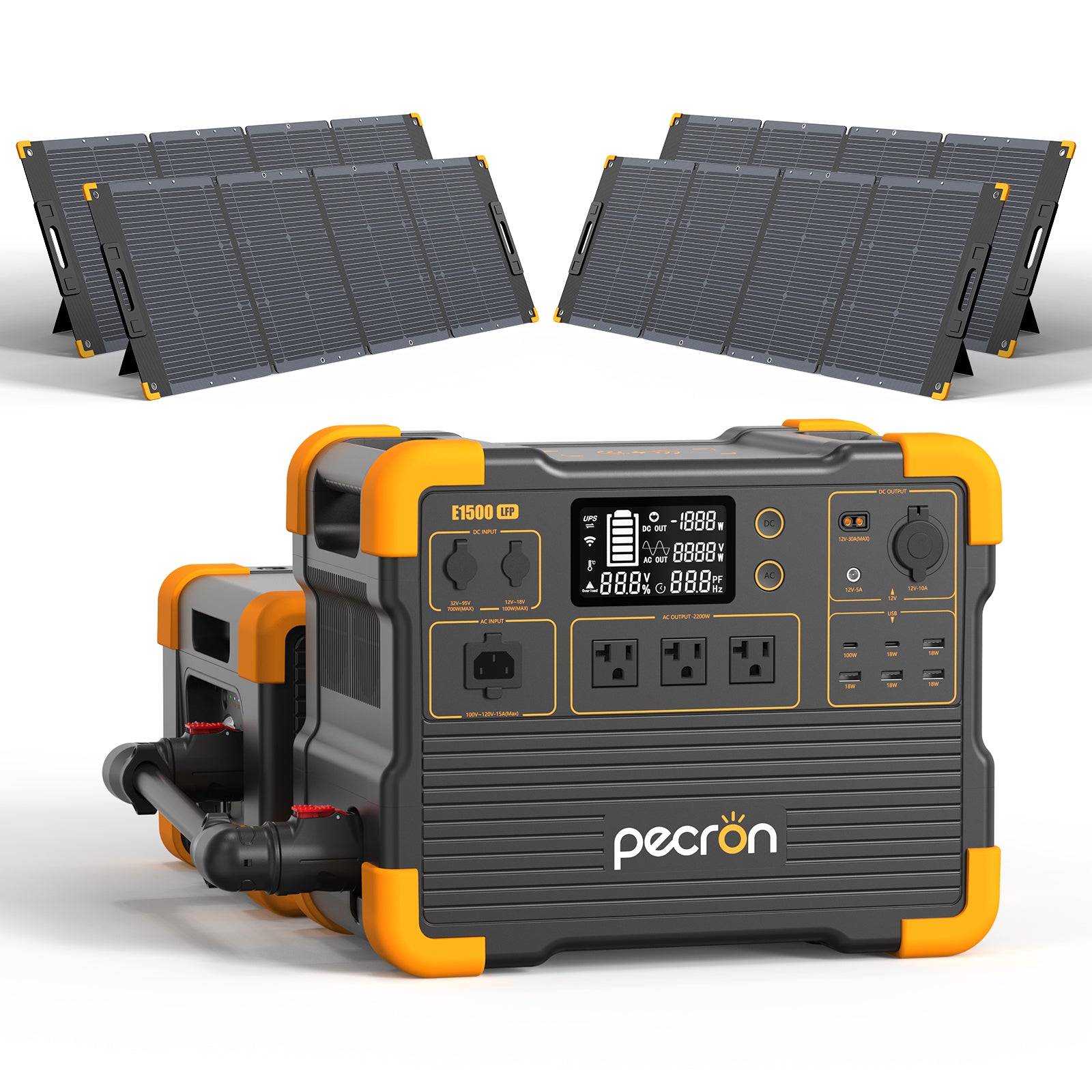 E1500LFP+EP3800-48V+4*200W Solar Kit / EP3800-48v is 3840Wh PRE-ORDER (only battery/not output/input)