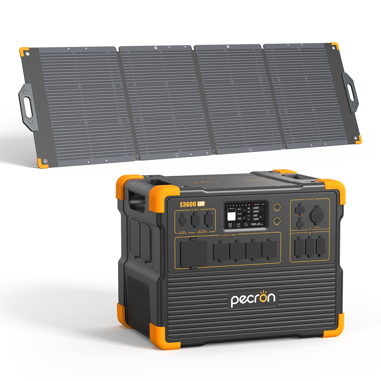 PECRON E3600LFP Solar Generator Kit 3600W 3072Wh