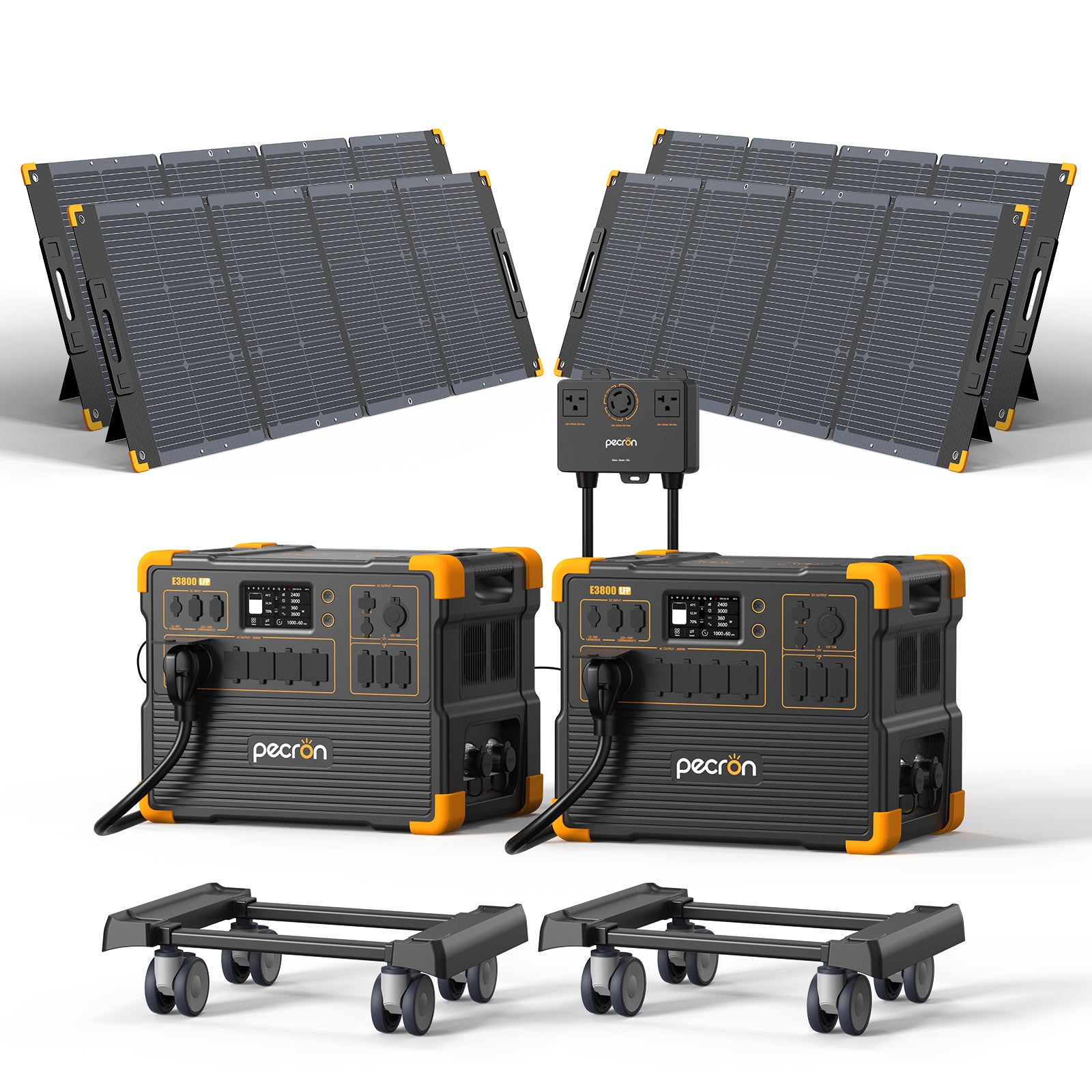 2*E3800LFP+240V Box+ 4*PV300+2*Cart / Battery Pack EP3800-48v is 3840Wh PRE-ORDER (only battery/not output/input)