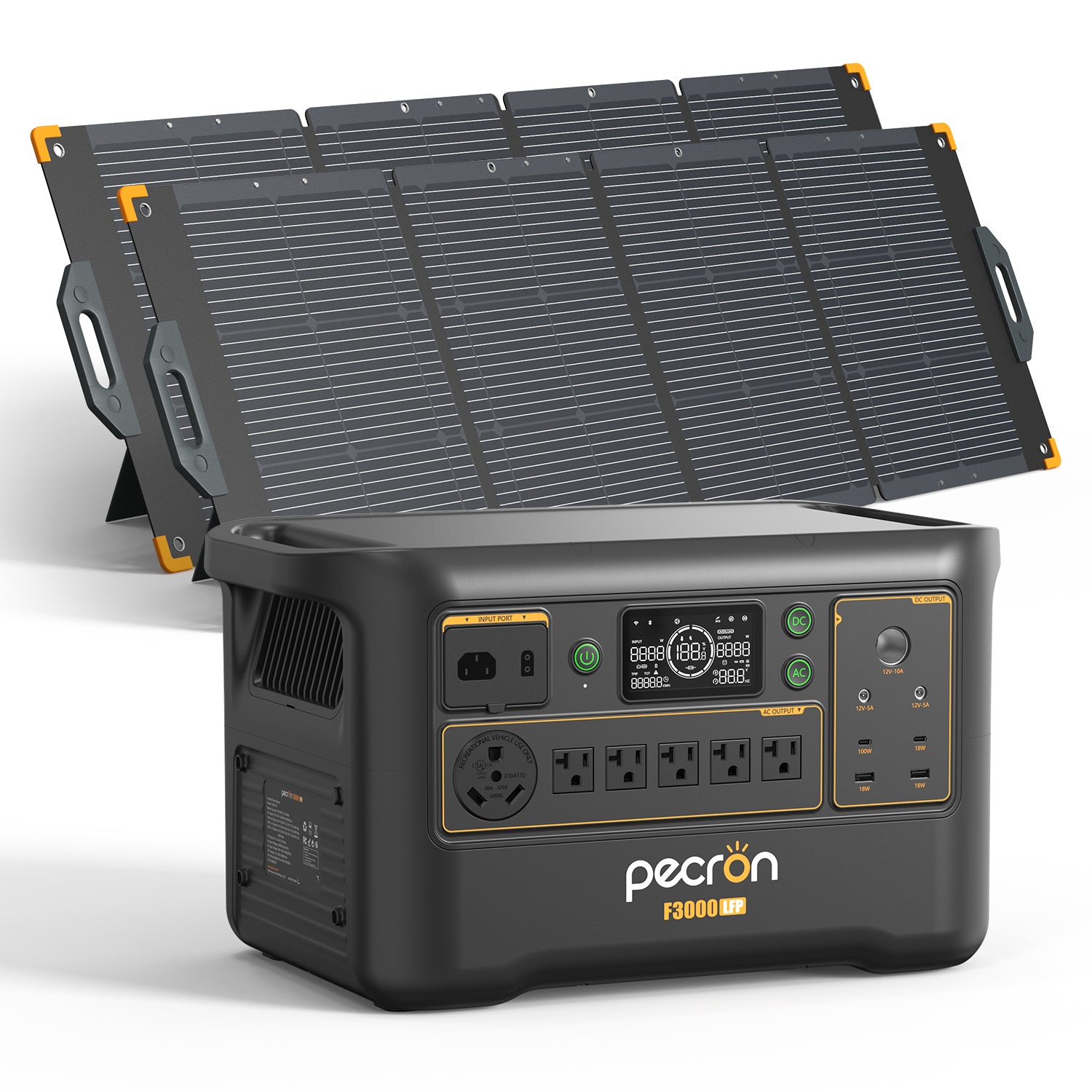 F3000LFP+2*PV300 / Without Cart / Battery Pack EP3800-48v is 3840Wh PRE-ORDER (only battery/not output/input)