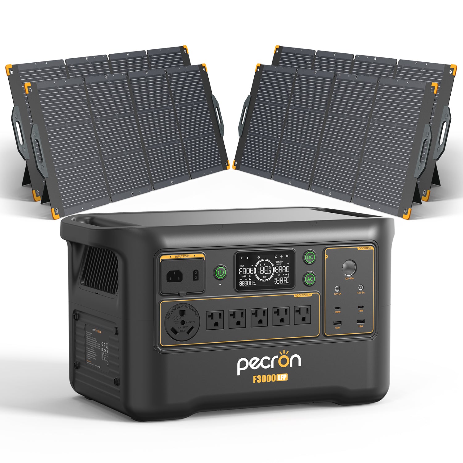 F3000LFP+4*PV300 / Without Cart / Battery Pack EP3800-48v is 3840Wh PRE-ORDER (only battery/not output/input)