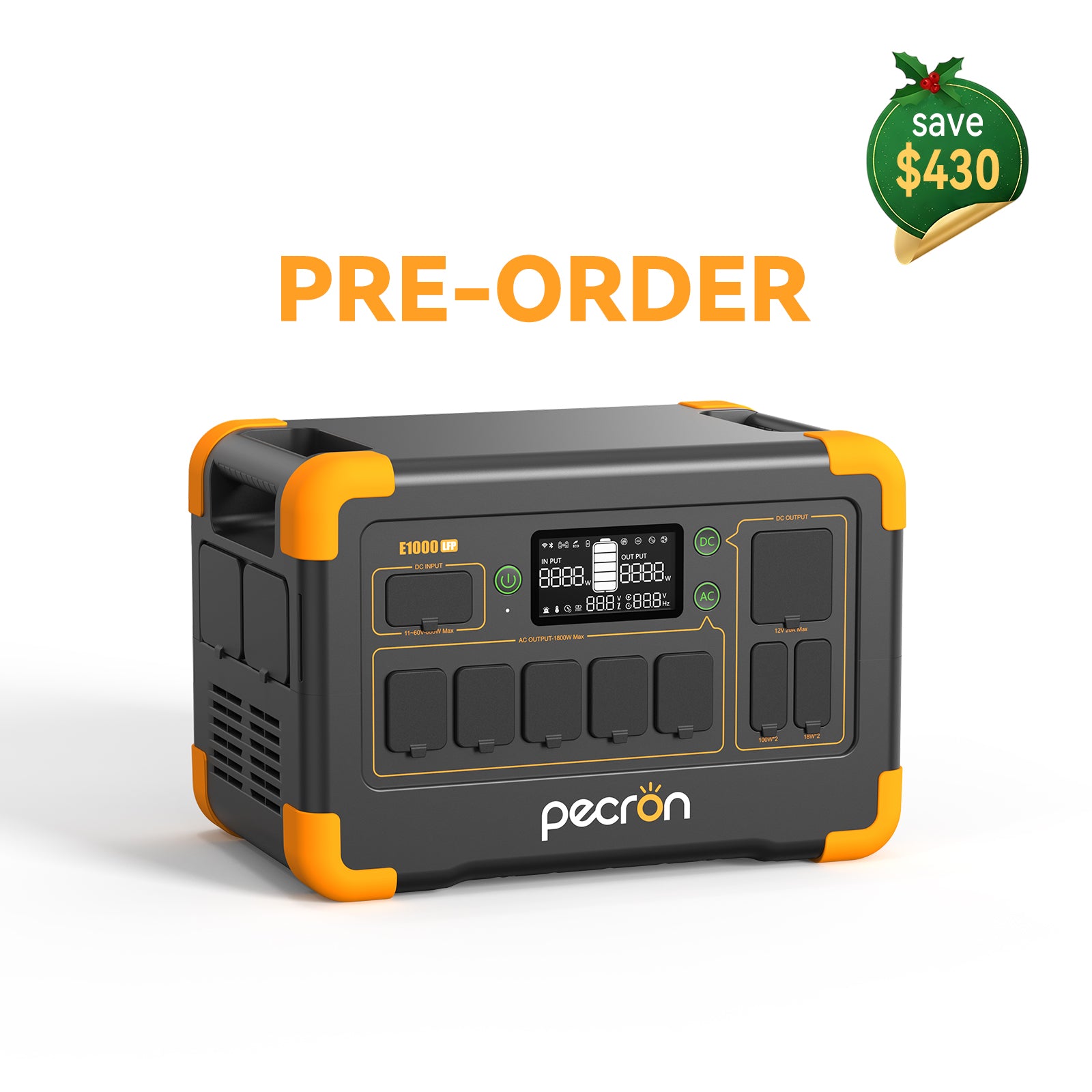 PECRON E1000LFP Portable Power Station 1800W 1024Wh PRE-ORDER