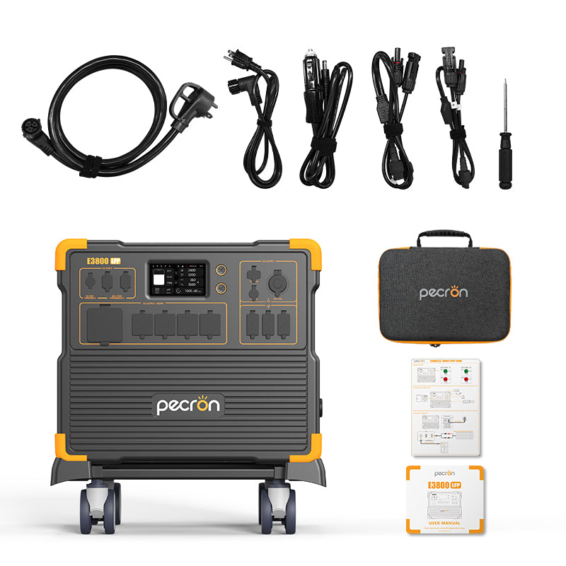 PECRON E3800LFP Portable Power Station 4200W 3840Wh with Free Cart PRE-ORDER