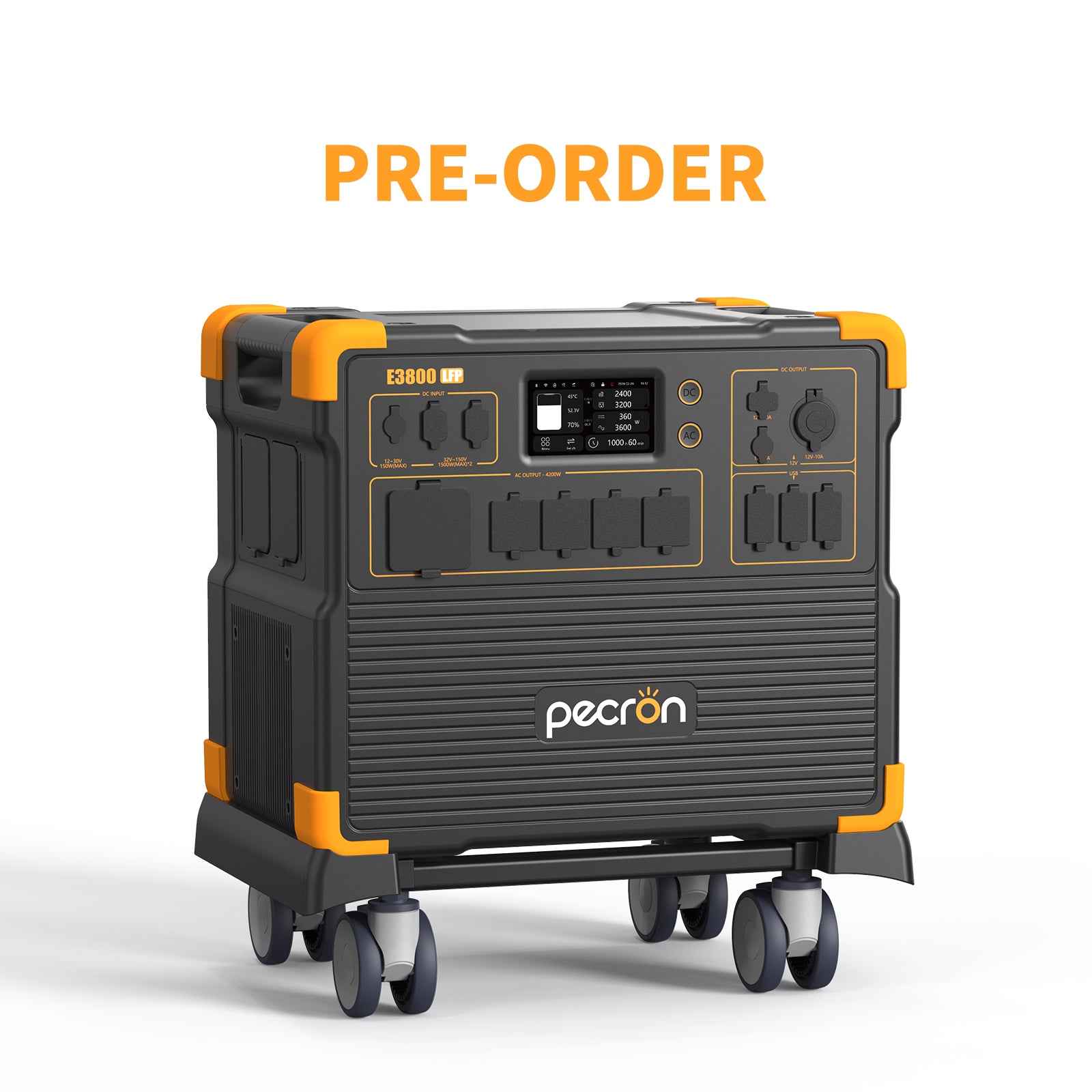 PECRON E3800LFP Portable Power Station 4200W 3840Wh with Free Cart PRE-ORDER